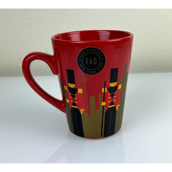 FAO Schwarz New York City Red Christmas Nutcracker Soldier Ceramic Coffee Mug - Picture 6 of 15